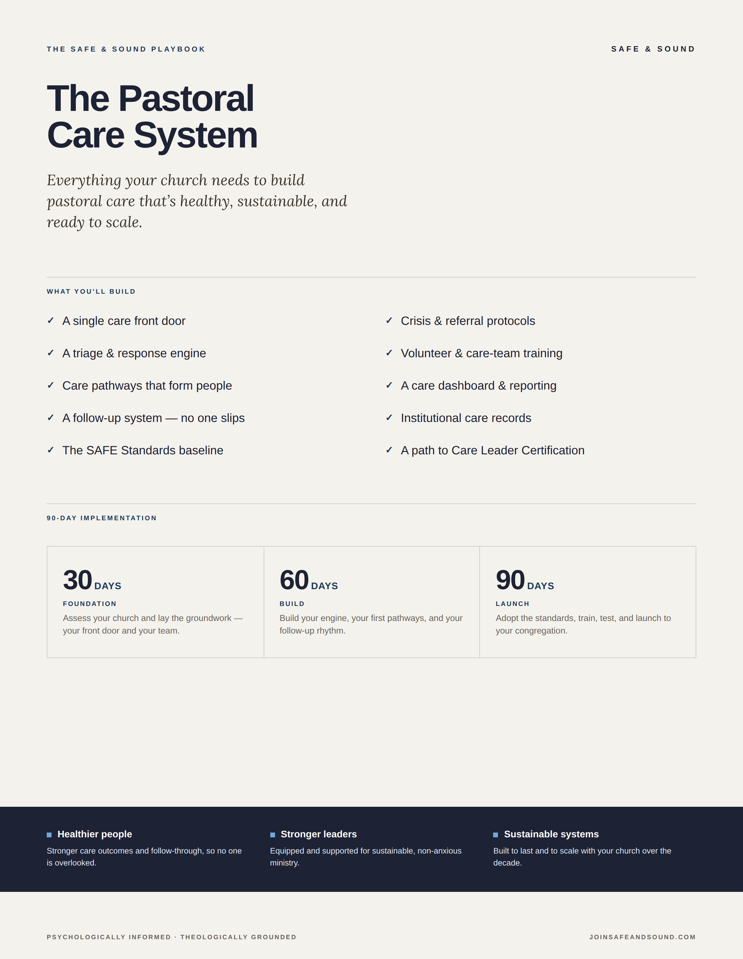 The Pastoral Care System — at a glance